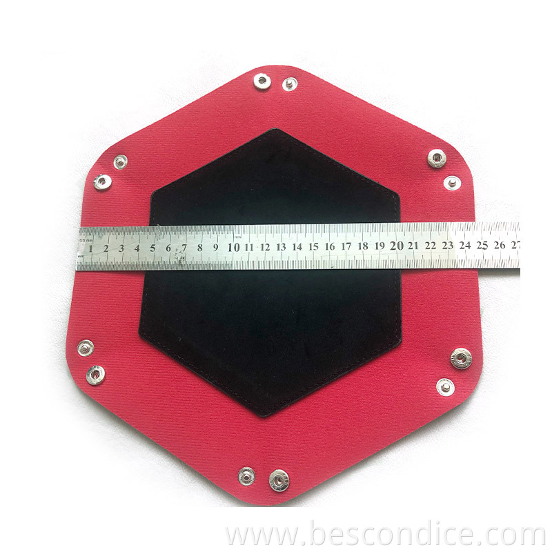 Leatherette Hexagon Foldable Dice Holder 3 Leatherette Hexagon Foldable Dice Holder 3